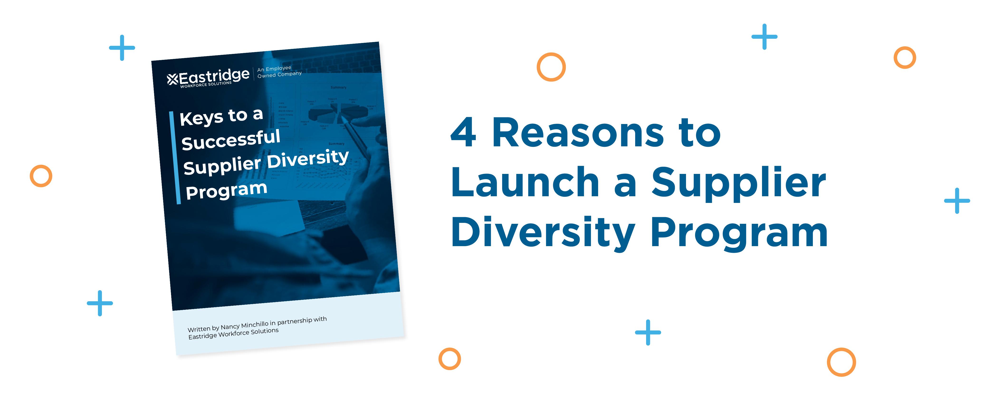 4 Reasons to Launch a Supplier Diversity Program 4 Reasons to Launch a Supplier Diversity Program